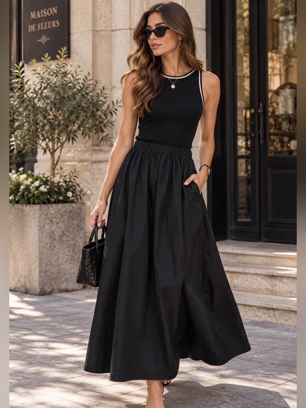 🖤 Effortlessly Chic Black Maxi Dress
